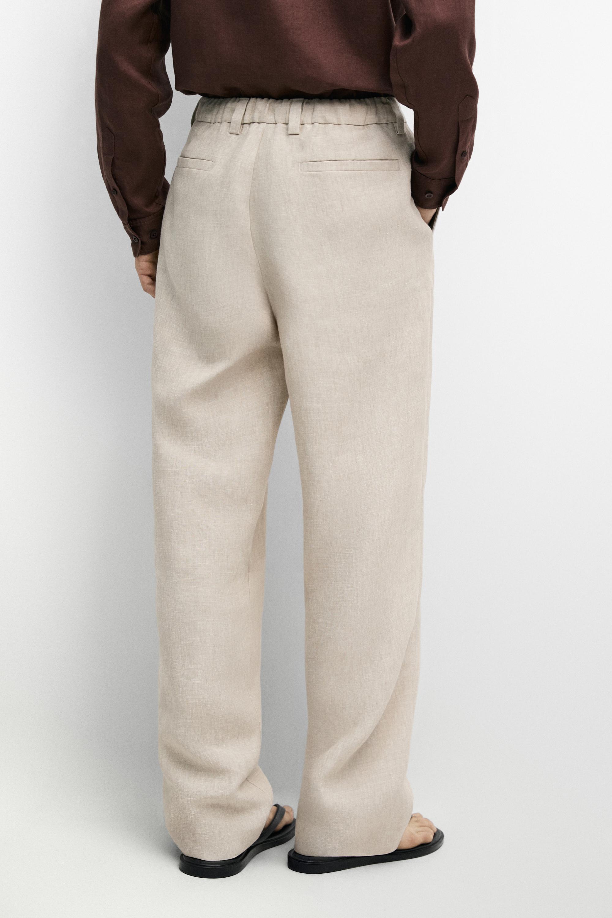100% linen total look pants